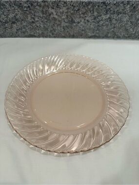 Vintage Fortecrisa Mexico Pink Swirl 9” Luncheon Plate